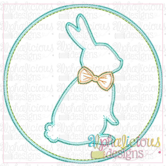 Bunny In Circle Frame-Blanket
