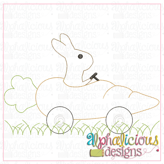 Bunny in Carrot Car- Triple Bean