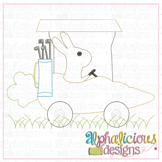 Bunny in Carrot Cart-Triple Bean