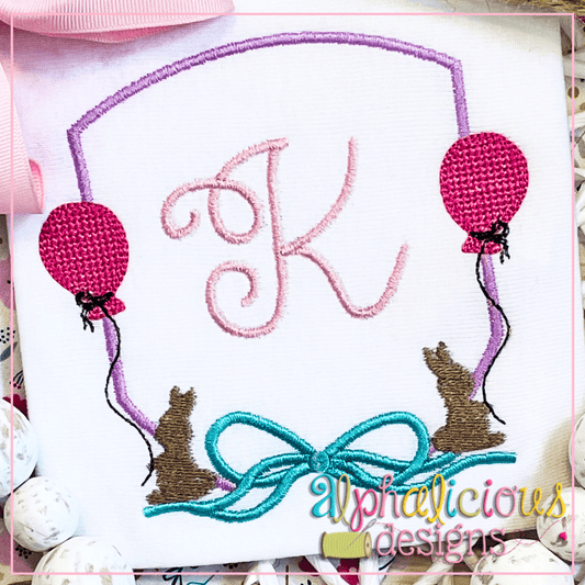 Bunny with Balloon Heirloom Frame