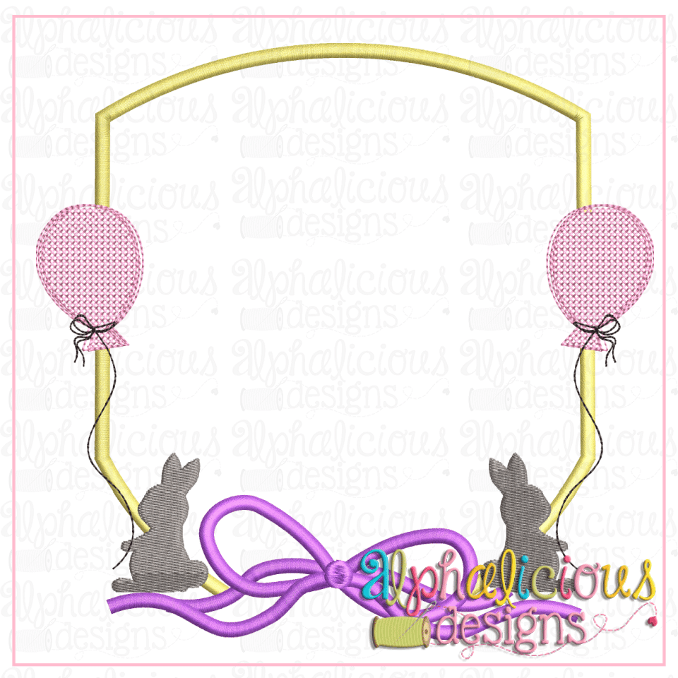 Bunny with Balloon Heirloom Frame