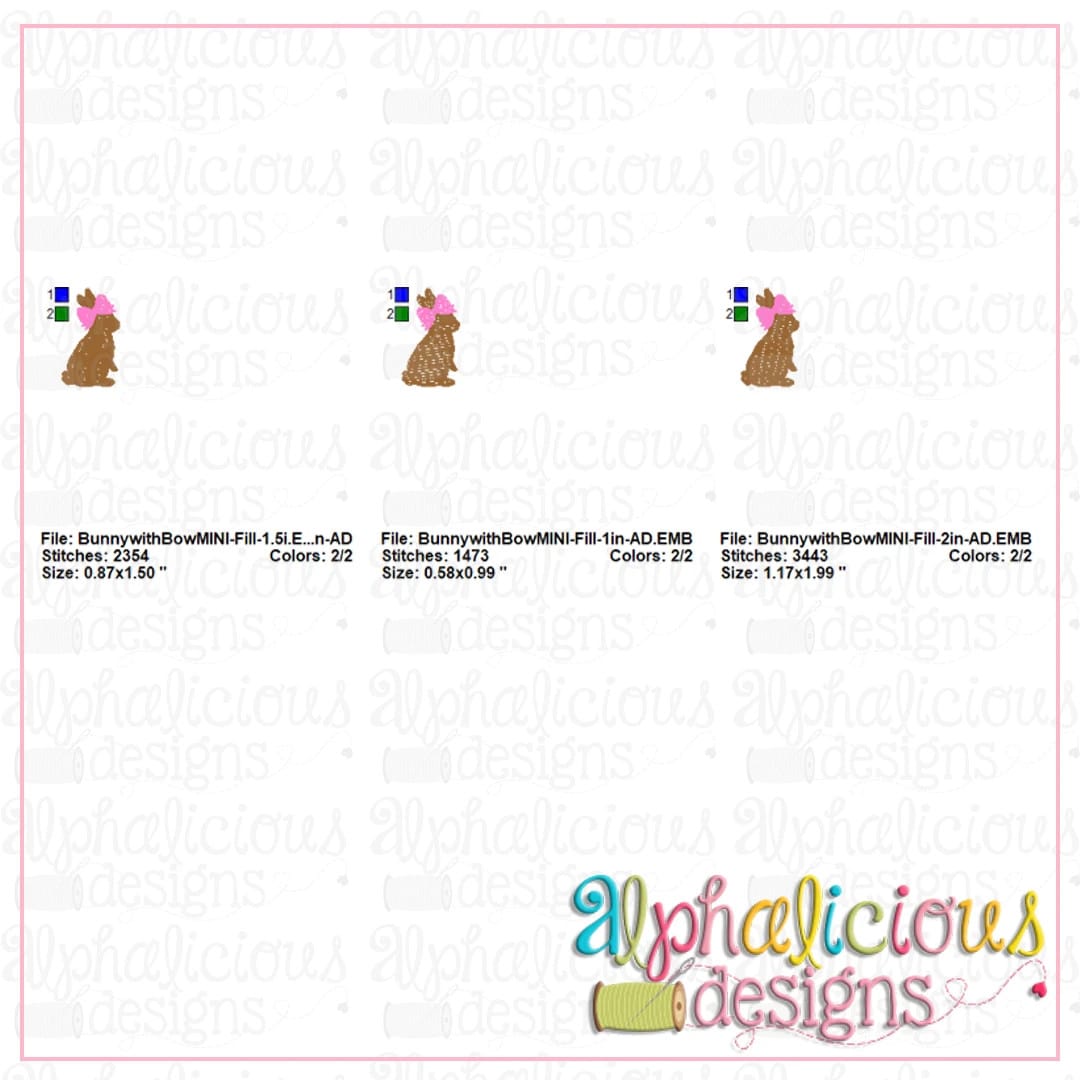 Bunny with Bow- MINI- Fill