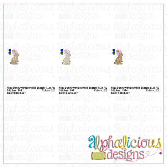 Bunny with Bow- MINI- Sketch