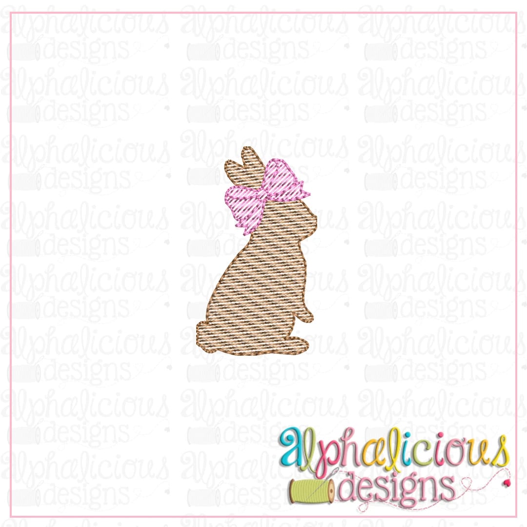 Bunny with Bow- MINI- Sketch