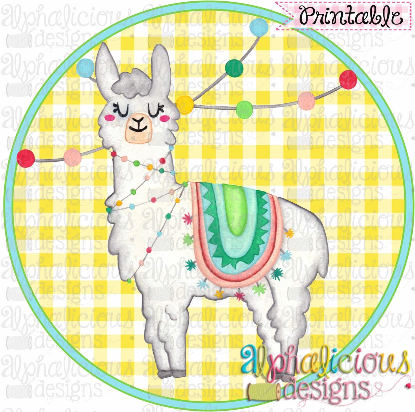Celebration Llama-Printable