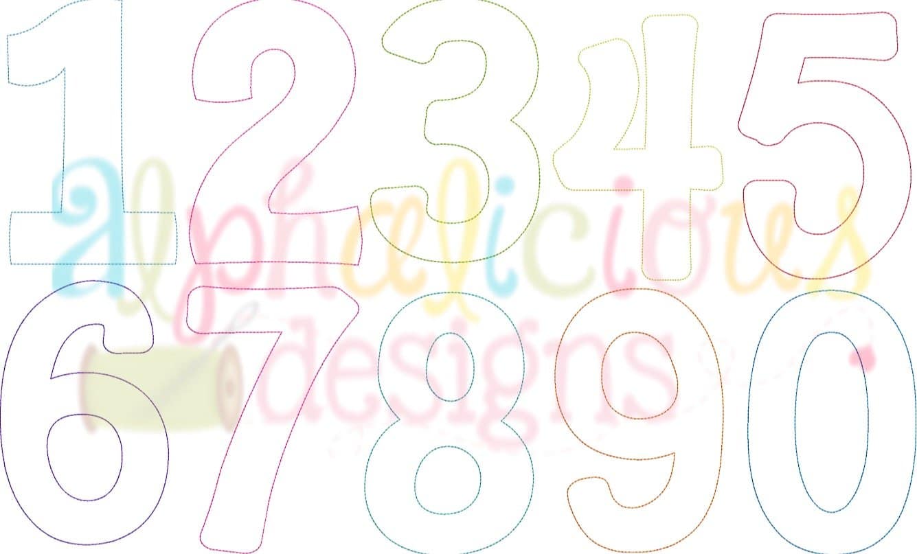 Celebration Numbers 0-9-Triple Bean