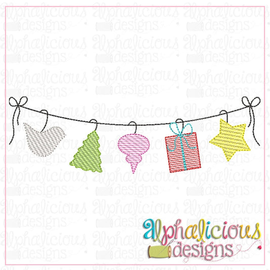 Christmas Bunting-Sketch