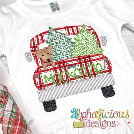 Christmas Dog Truck-Blanket