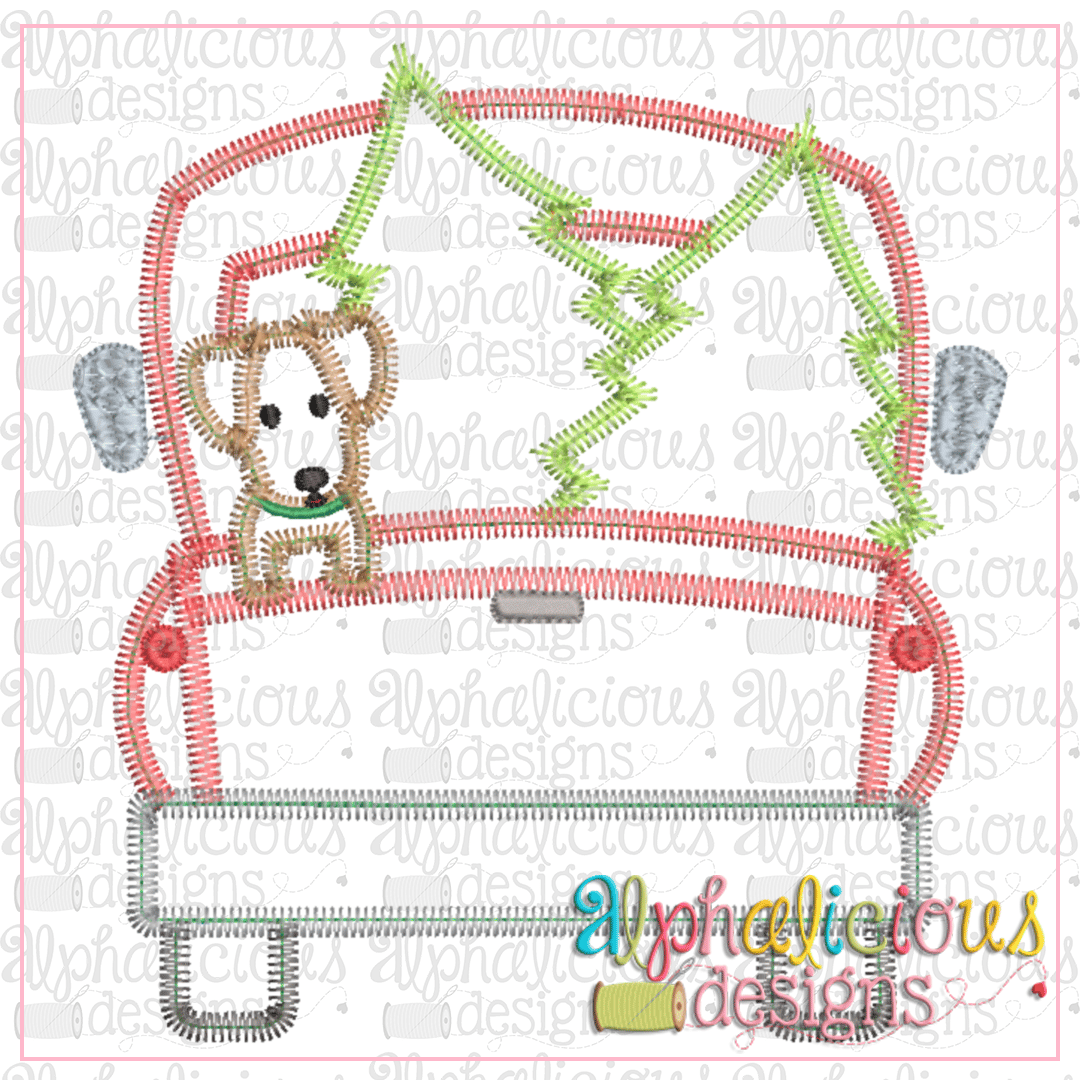 Christmas Dog Truck-ZigZag