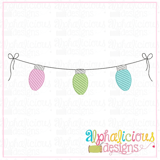 Christmas Light Bunting - Sketch