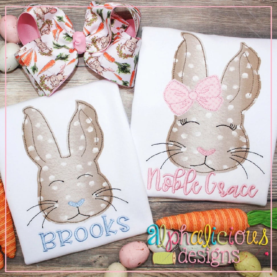 Classic Bunny with Bow-Triple Bean