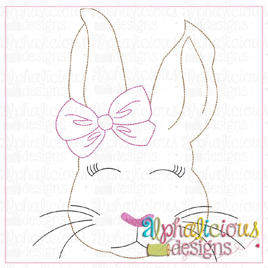 Classic Bunny with Bow-Triple Bean