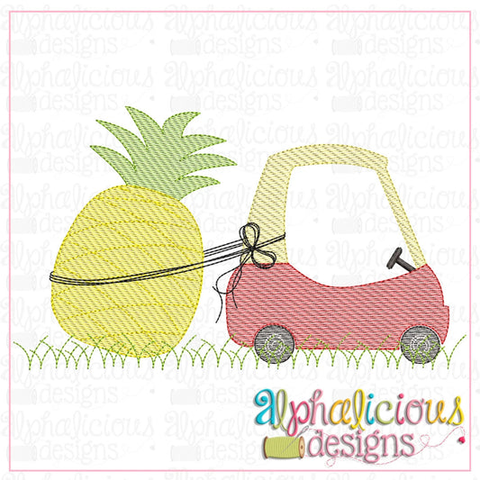 Coupe with Pineapple-Sketch