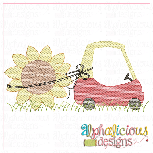 Coupe with Sunflower-Sketch