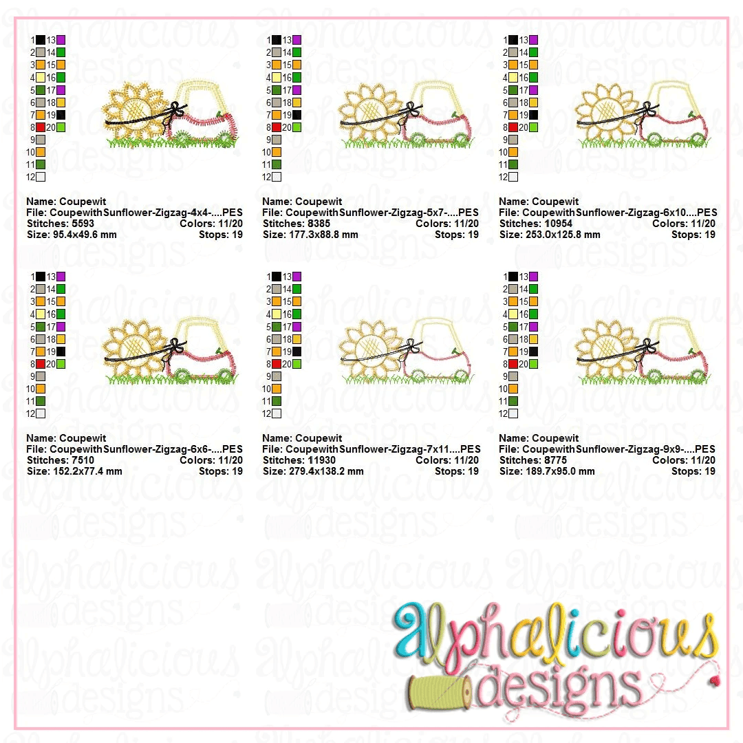 Coupe with Sunflower-ZigZag