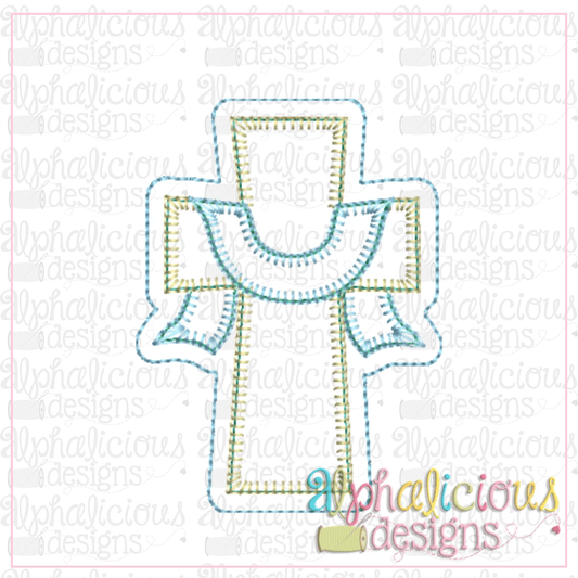 Cross with Sash Ornament