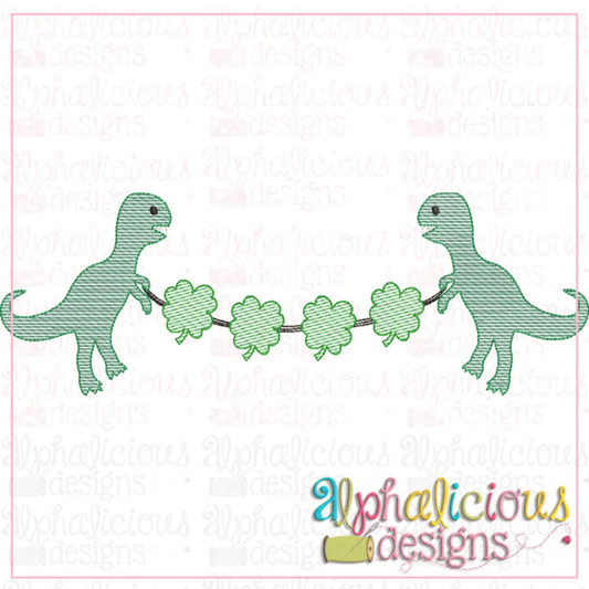 Dino Swag-Shamrock-Sketch