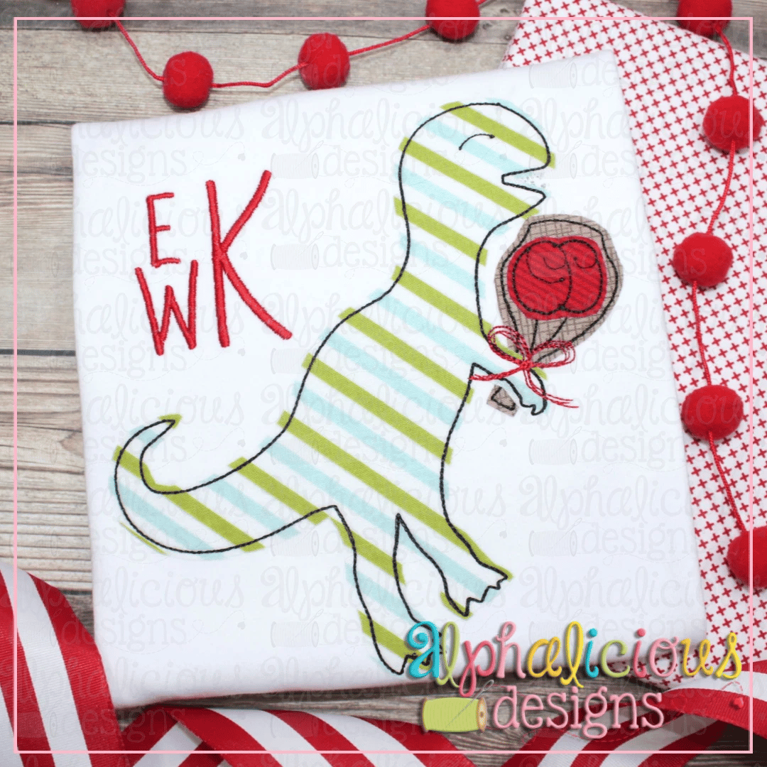 Dino with Flowers-Triple Bean