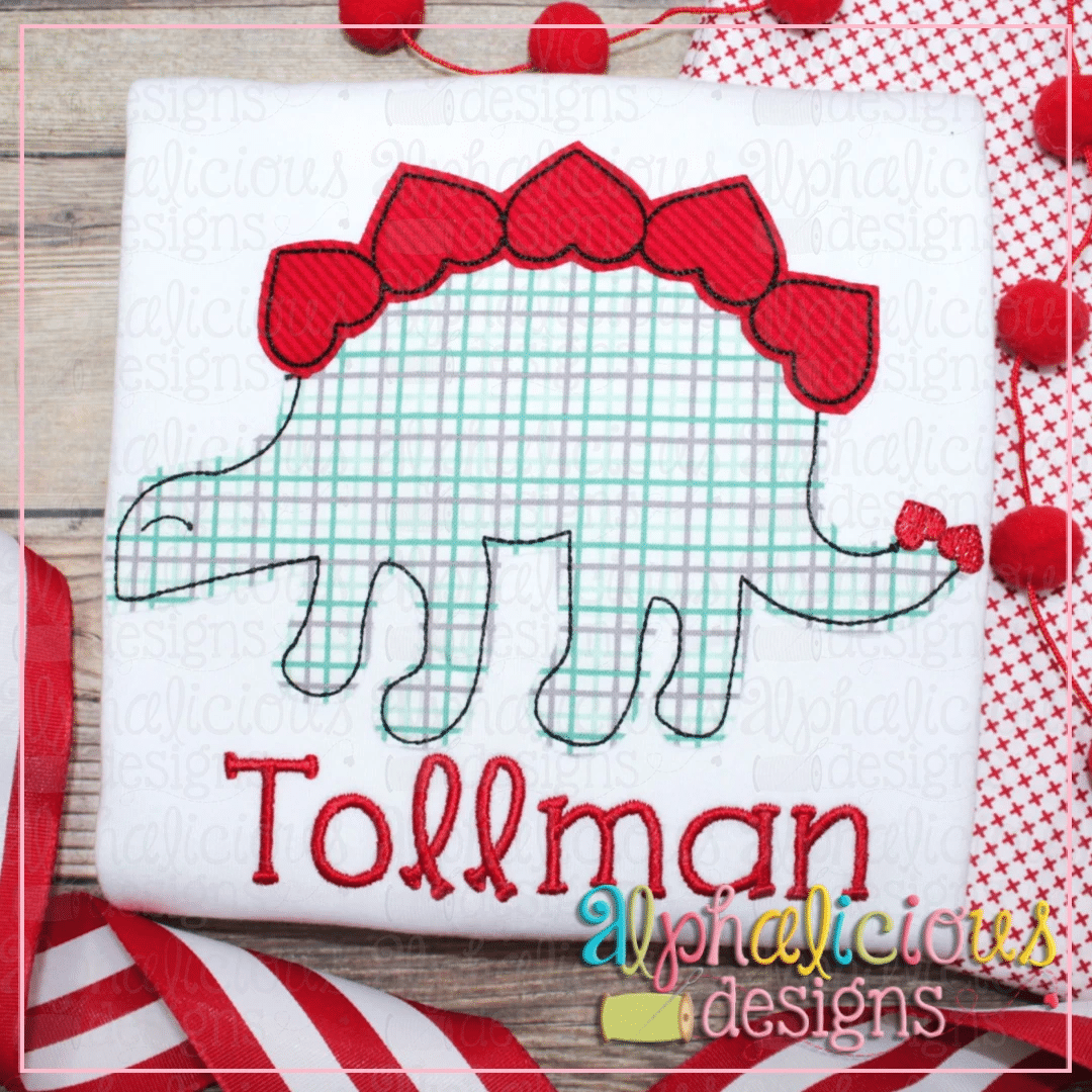 Dino with Hearts-Triple Bean