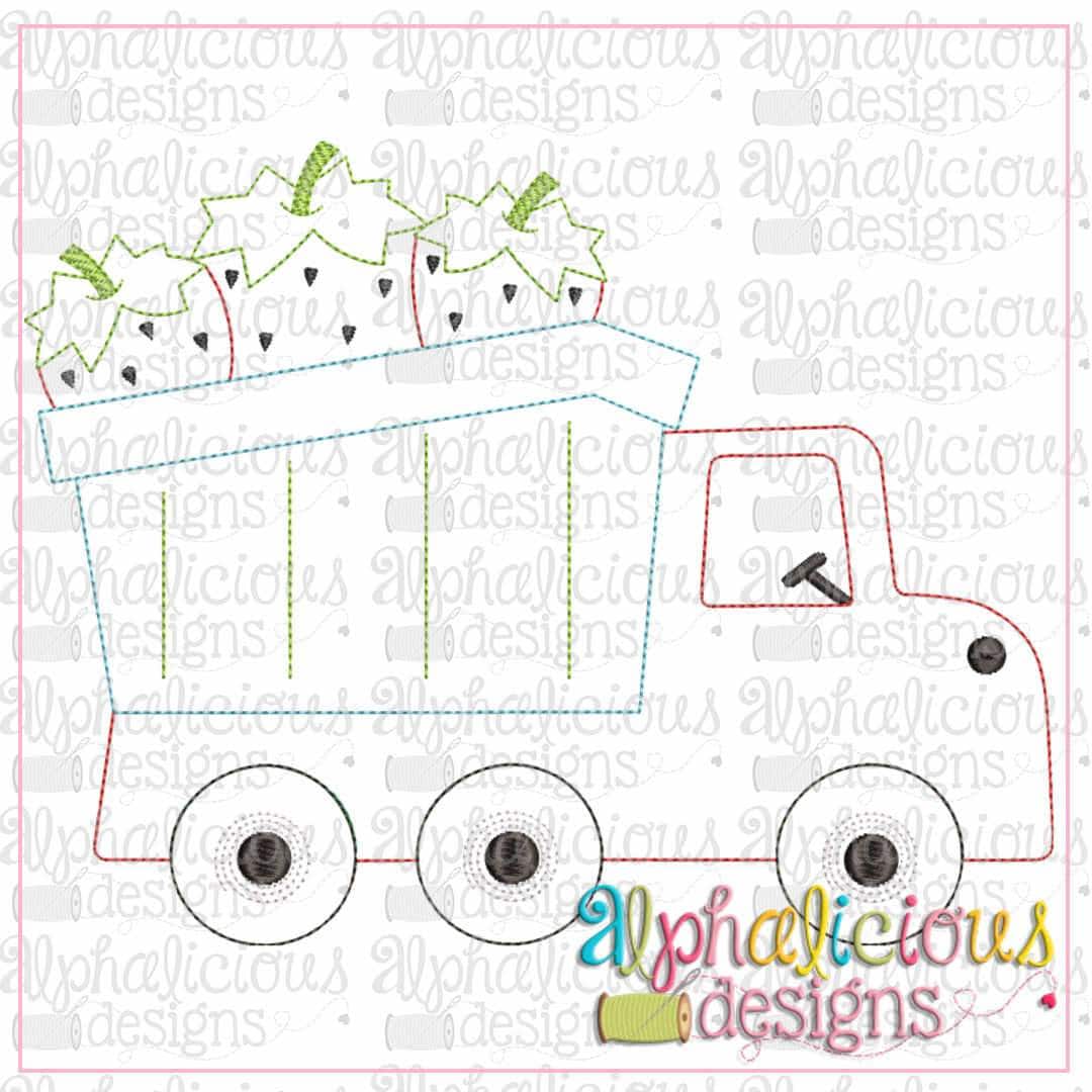 Dump Truck With Strawberries-Triple Bean