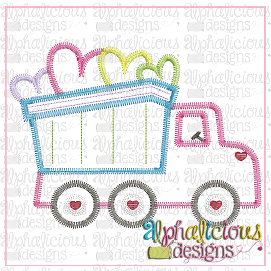Dump Truck with Hearts-Zig Zag