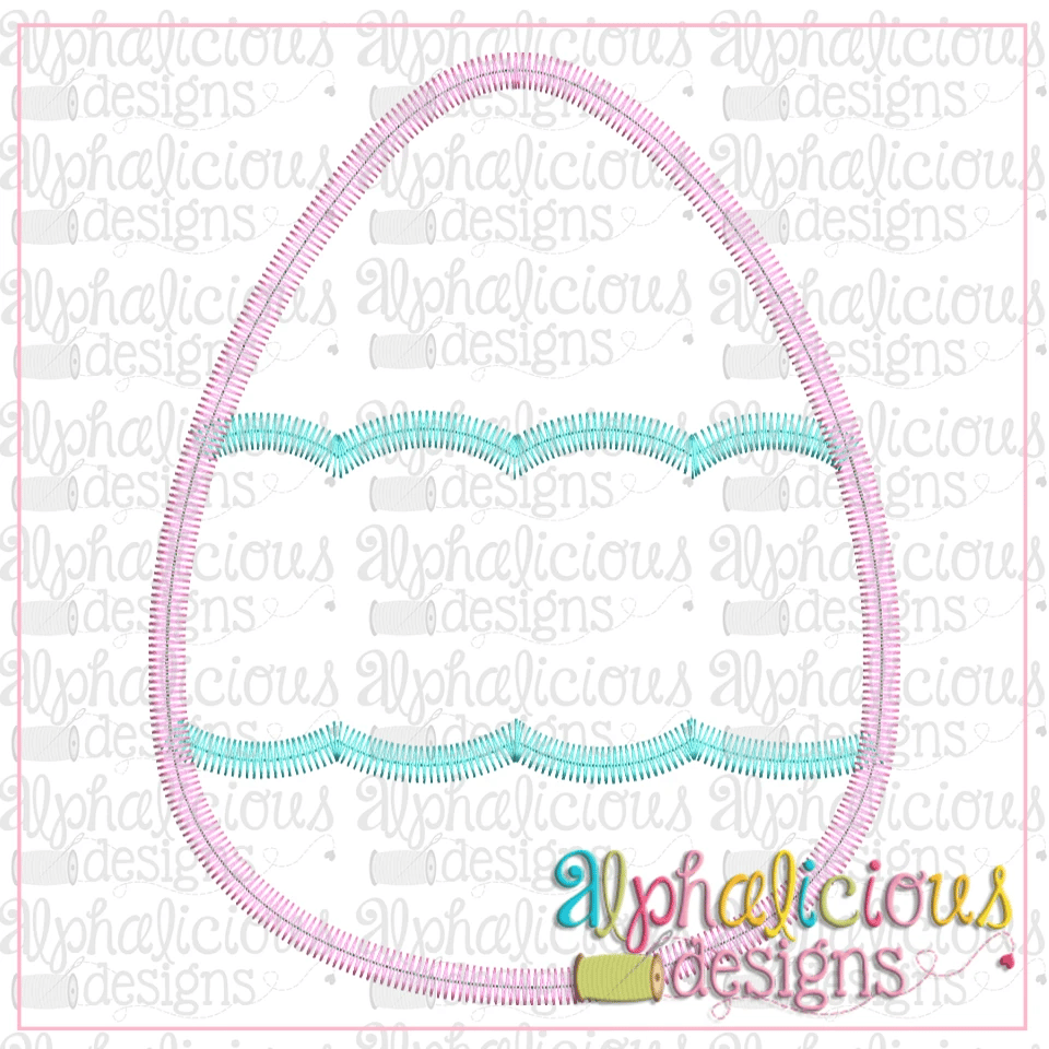 Egg with Scallop Banner-Zig Zag