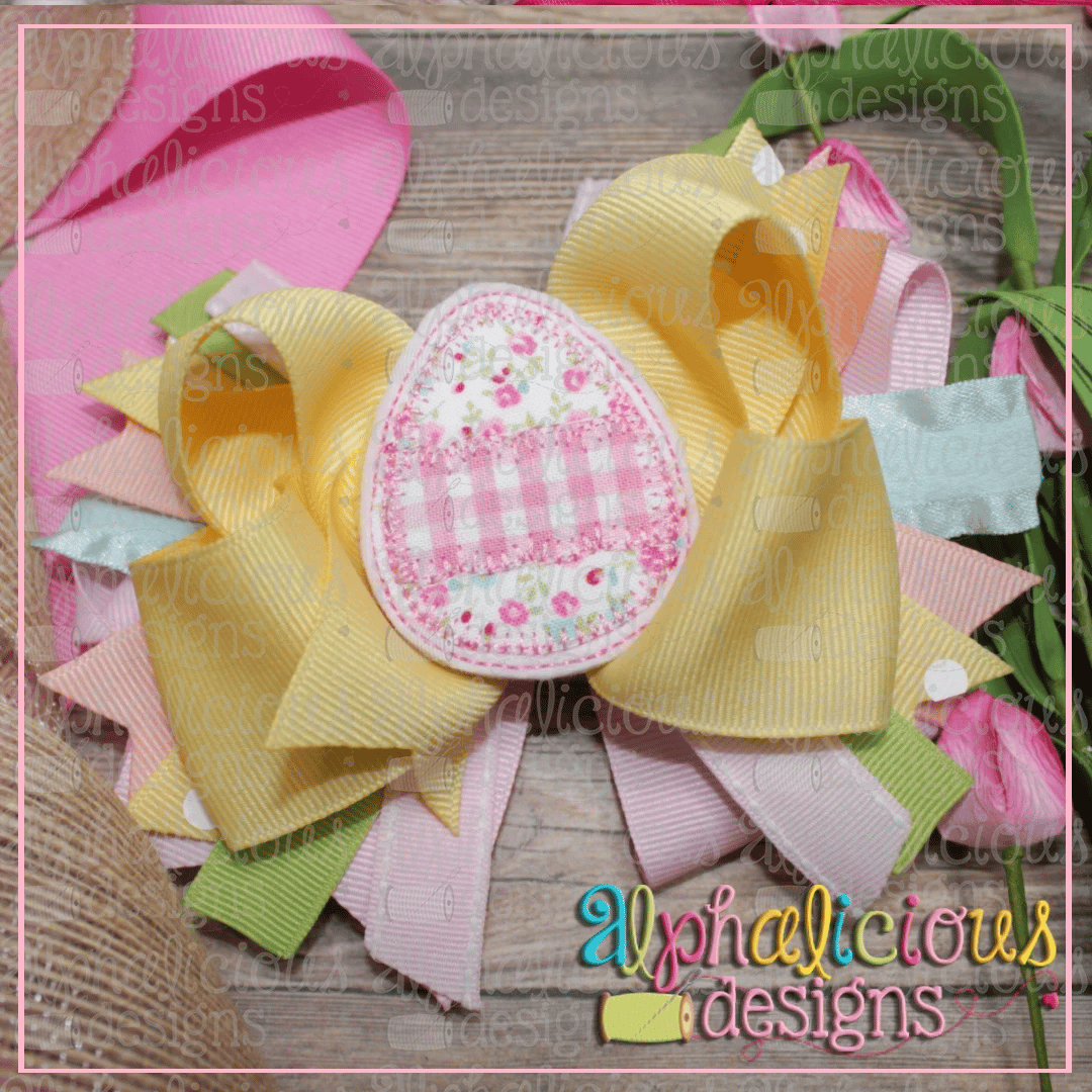 Egg with Scallop Banner Feltie