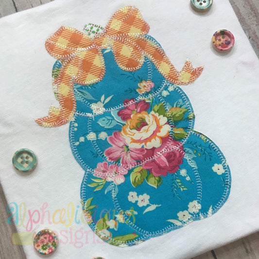 Fall Harvest Stacked Pumpkins with Bow- Blanket