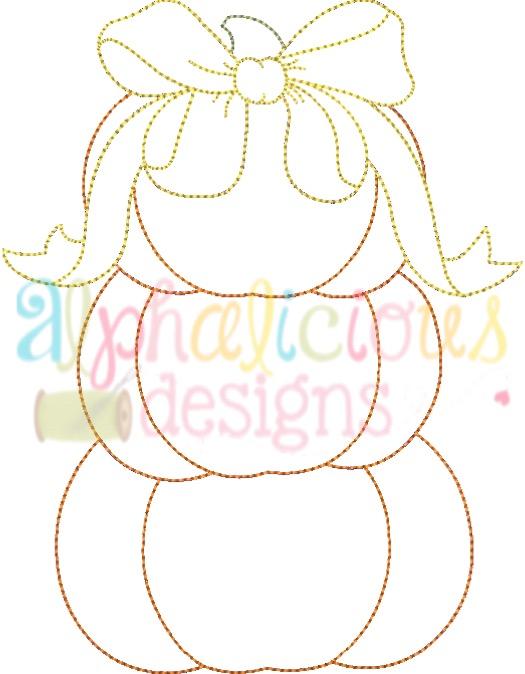 Fall Harvest Stacked Pumpkins with Bow-Triple Bean