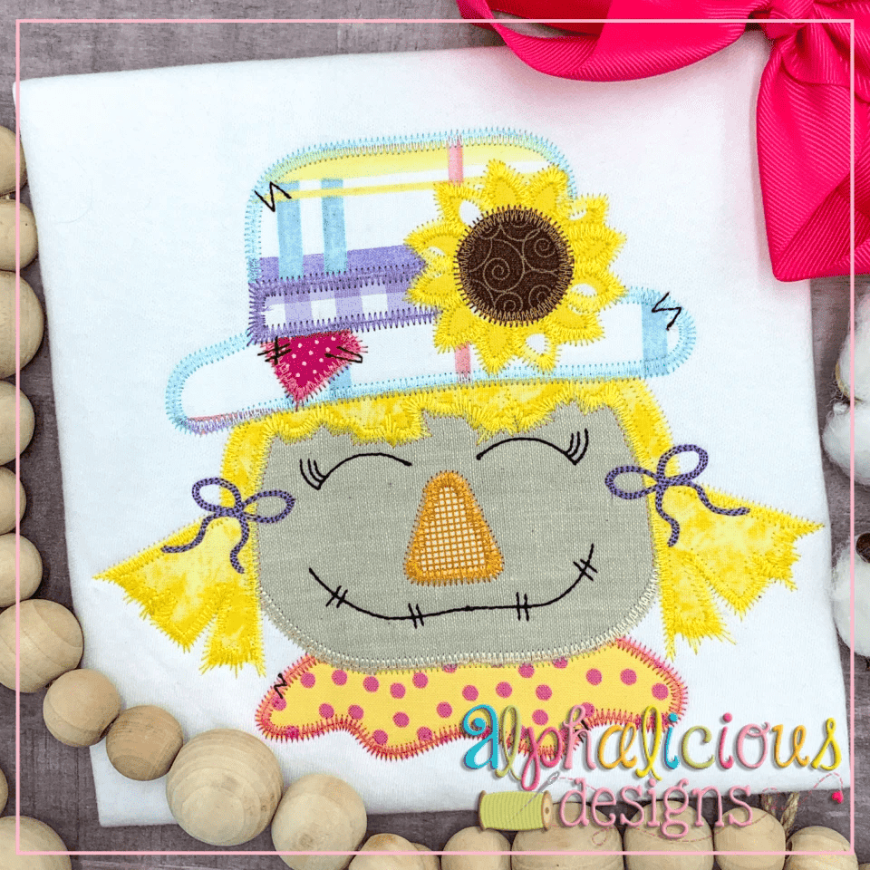 Fall Scarecrow with Sunflower- Zig Zag