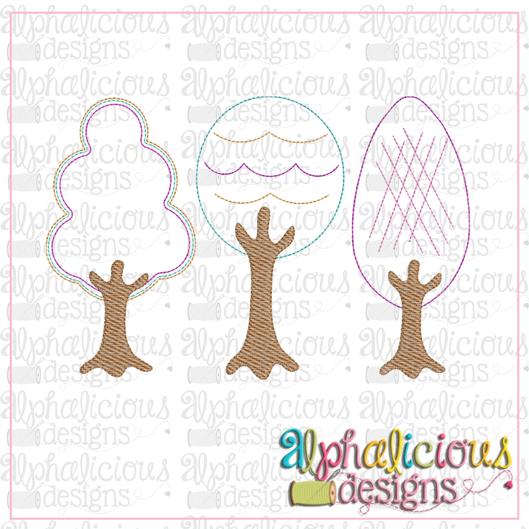 Fall Trees-Triple Bean