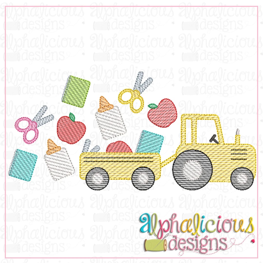 Farm Tractor-Back to School-Sketch