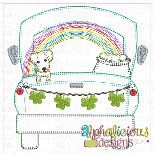 Farm Truck- St Patrick's with Dog- Blanket