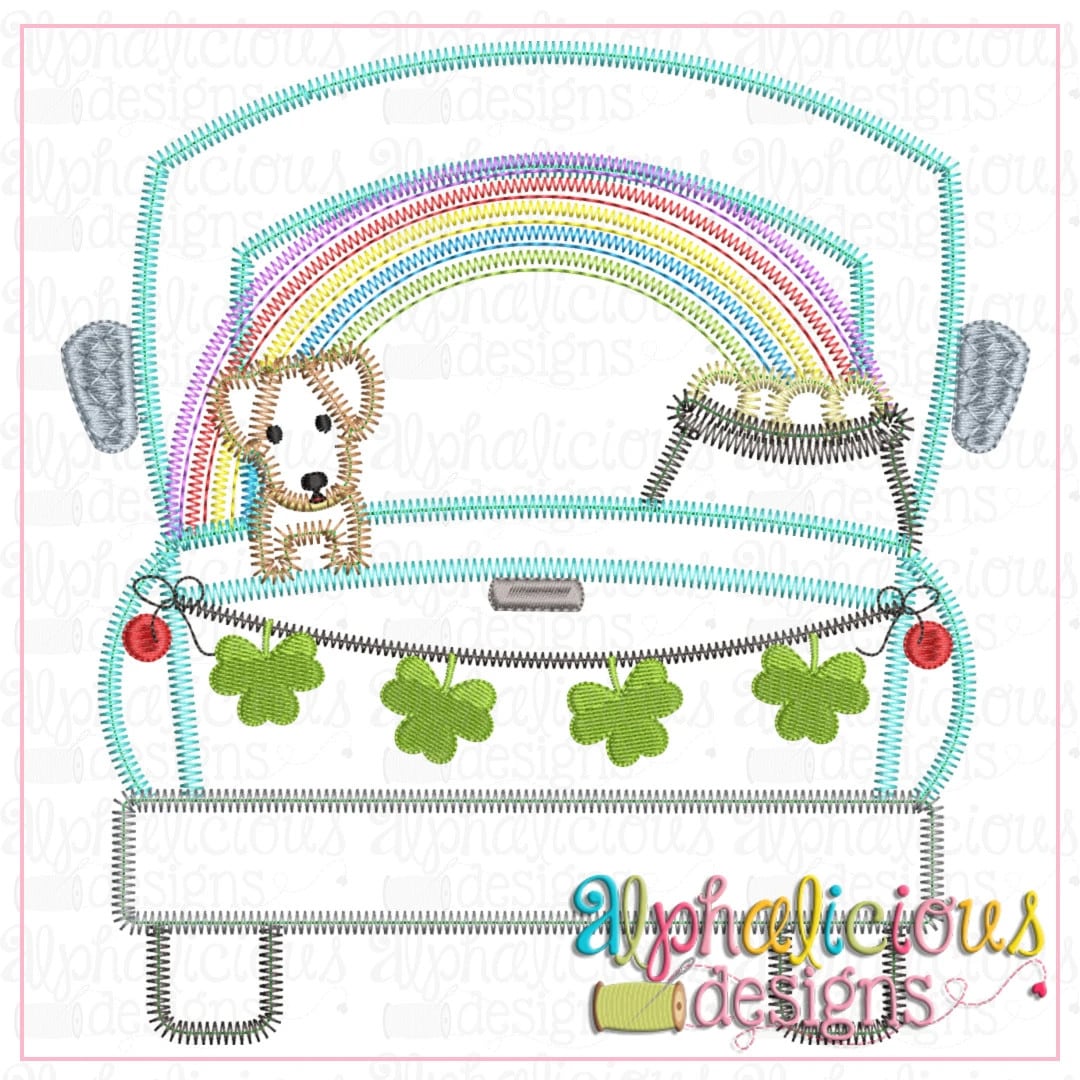 Farm Truck- St Patrick's with Dog- ZigZag
