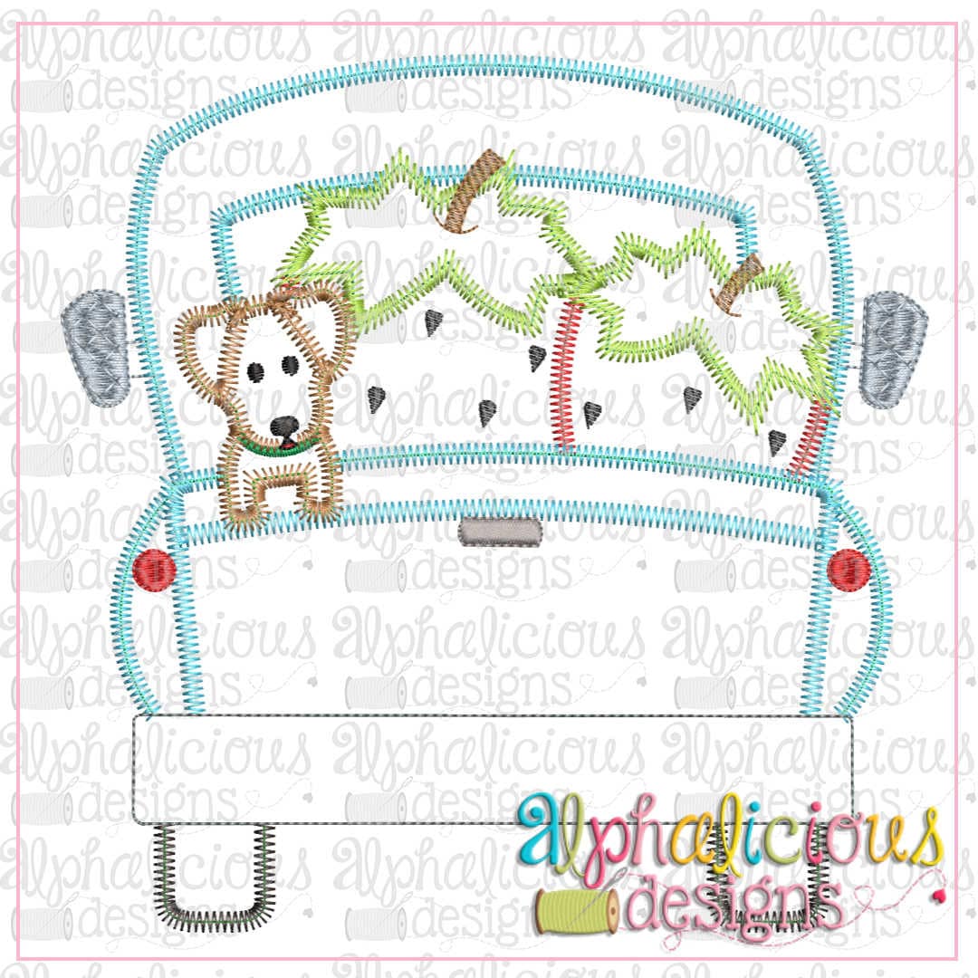 Farm Truck with Strawberries and Pup-Zig Zag