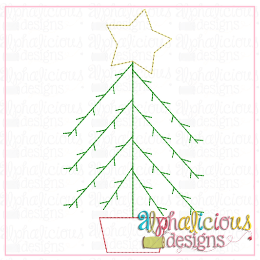 Farmhouse Tree with Star - Triple Bean