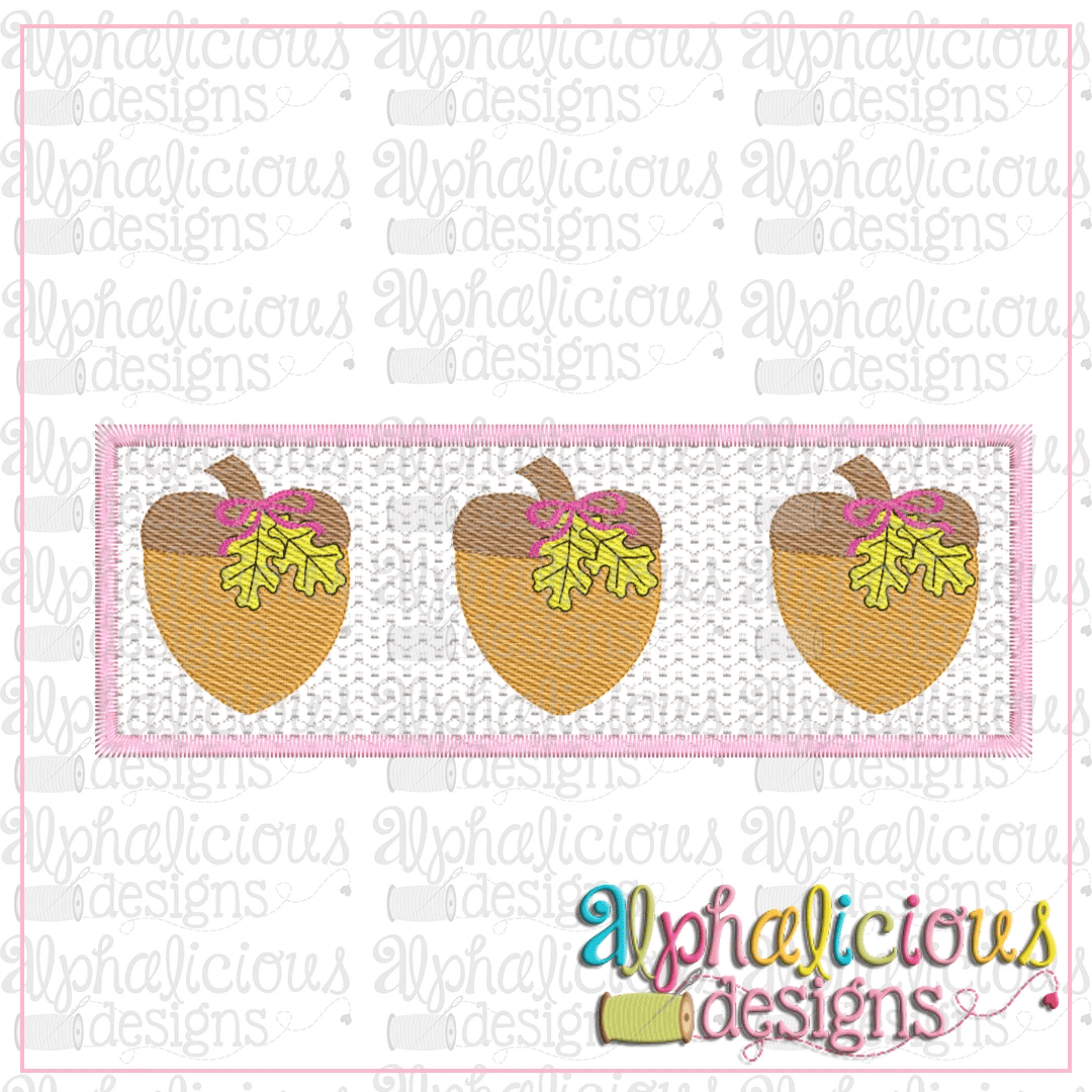 Faux Smocked-Acorns with Bows