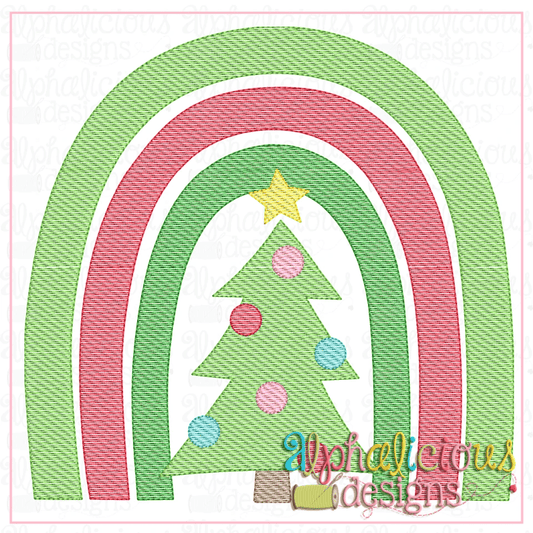 Festive Christmas Rainbow-Sketch