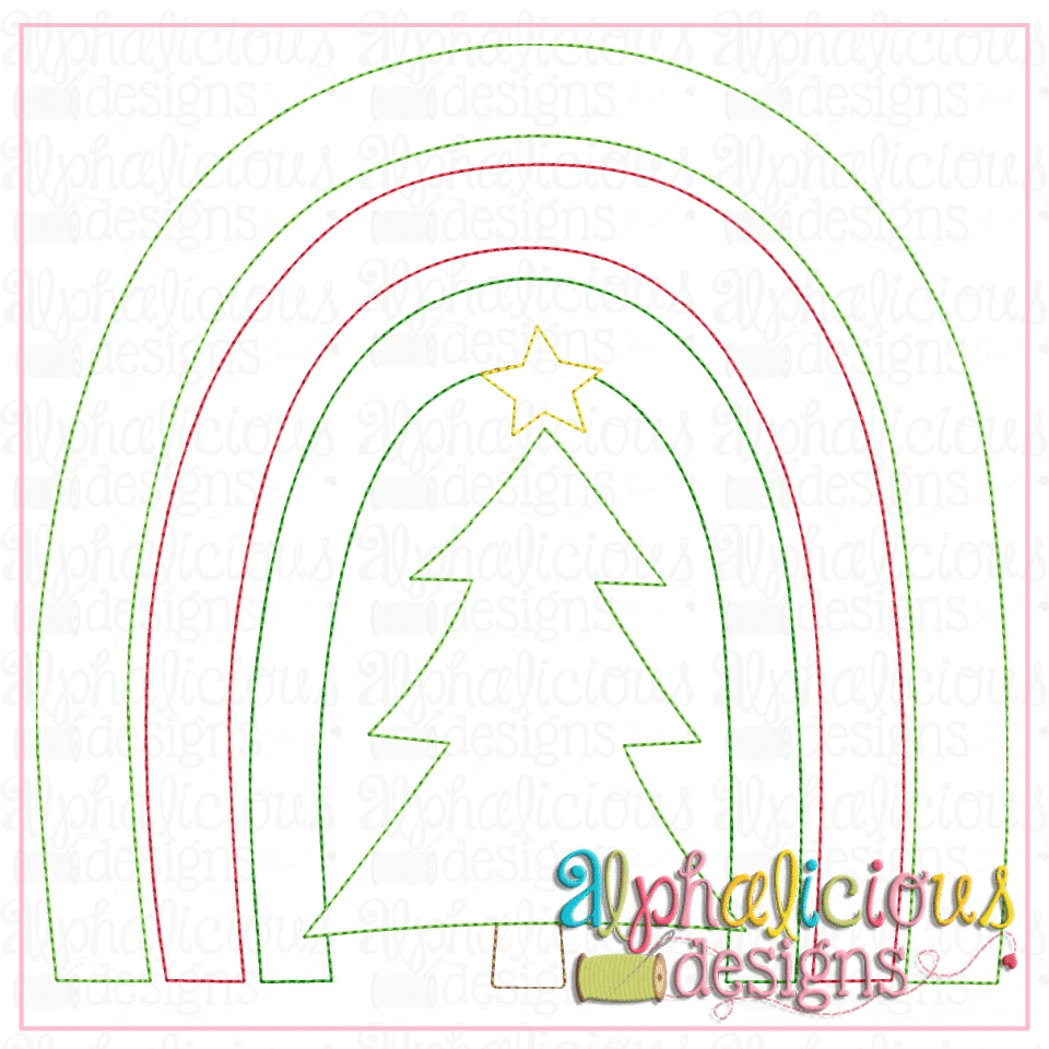 Festive Christmas Rainbow-Triple Bean