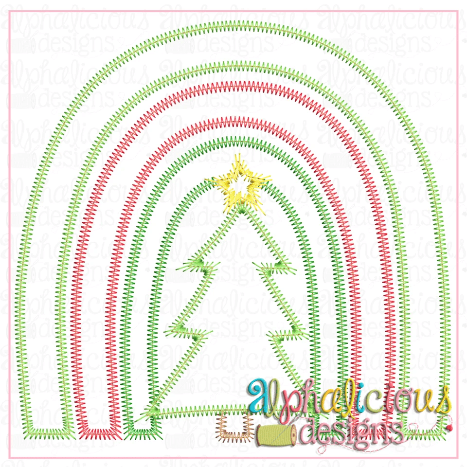 Festive Christmas Rainbow-ZigZag