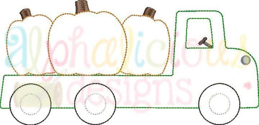 Flatbed Fall Pumpkin Truck-Triple Bean