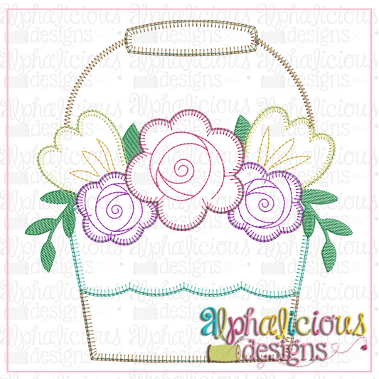 Floral Bucket-Blanket