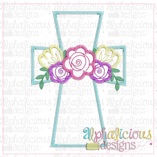 Floral Cross-Zig Zag