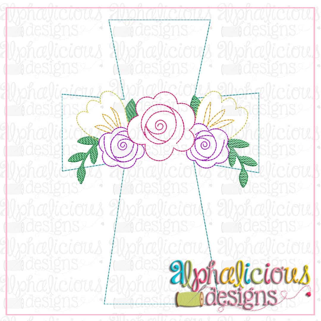 Floral Cross-Vintage