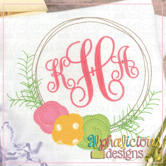 Floral Farmhouse Wreath-Blanket