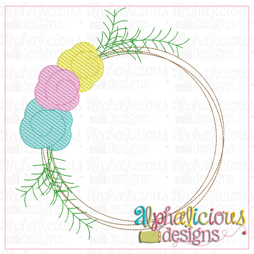 Floral Farmhouse Wreath-Sketch