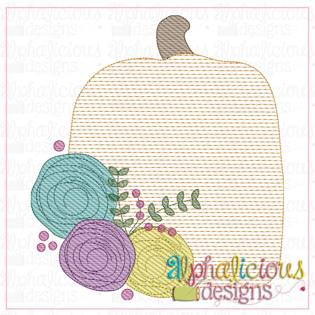 Floral Pumpkin-Sketch