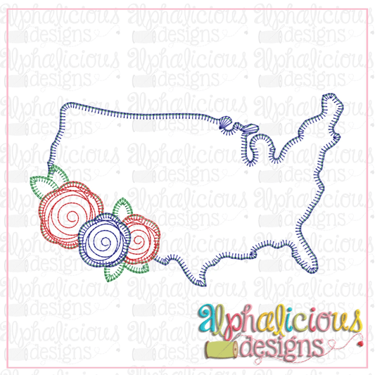 Floral USA-Blanket