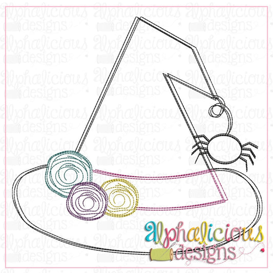 Floral Witch Hat-Scribble