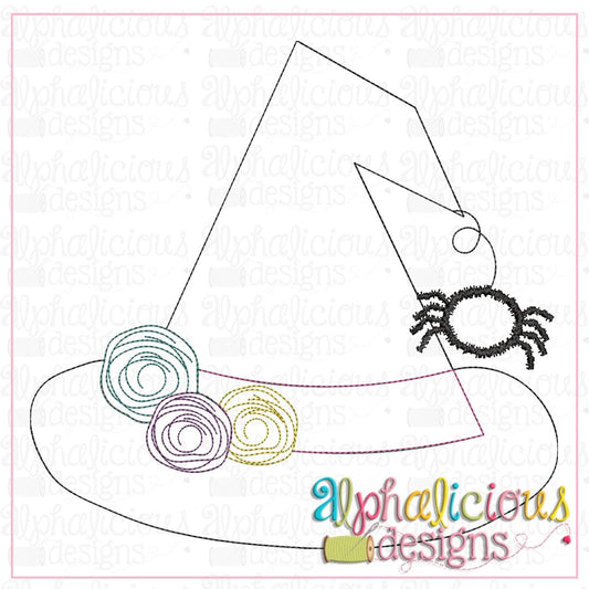 Floral Witch Hat-Triple Bean